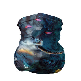 Бандана-труба 3D с принтом Морская черепаха , 100% полиэстер, ткань с особыми свойствами — Activecool | плотность 150‒180 г/м2; хорошо тянется, но сохраняет форму | коралловые | кораллы | море | морская черепаха | морские обитатели | океан | подводный мир | рыбки