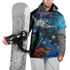 Накидка на куртку 3D с принтом Морская черепаха , 100% полиэстер |  | Тематика изображения на принте: коралловые | кораллы | море | морская черепаха | морские обитатели | океан | подводный мир | рыбки