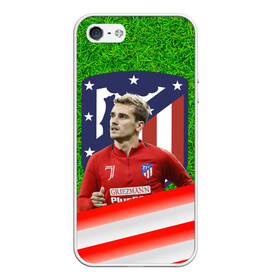 Чехол для iPhone 5/5S матовый с принтом Антуан Гризманн | Antoine Griezmann (+спина) (Z) , Силикон | Область печати: задняя сторона чехла, без боковых панелей | Тематика изображения на принте: antoine griezmann | антуан гризманн | атлетико | барса | барселона | гризман | реал сосьедад | сборная франции