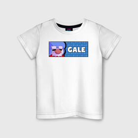 Детская футболка хлопок с принтом GALE (ПЛАШКА) , 100% хлопок | круглый вырез горловины, полуприлегающий силуэт, длина до линии бедер | android | brawl | brawl stars | clash | gale | game | stars | андроид | игра | мобильные игры