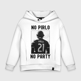 Детское худи Oversize хлопок с принтом No Pirlo no party , френч-терри — 70% хлопок, 30% полиэстер. Мягкий теплый начес внутри —100% хлопок | боковые карманы, эластичные манжеты и нижняя кромка, капюшон на магнитной кнопке | Тематика изображения на принте: andrea pirlo | football | juventus | pirlo | vdkarsvet | андреа пирло | пирло | футбол | ювентус