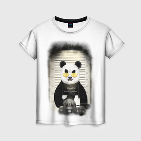 Женская футболка 3D с принтом Yami hight IQ 3D , 100% полиэфир ( синтетическое хлопкоподобное полотно) | прямой крой, круглый вырез горловины, длина до линии бедер | hight iq | panda | yami | арест | заключённый | очки | панда | фотоаппарат | фотосет