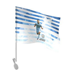 Флаг для автомобиля с принтом Серхио Aгуэро , 100% полиэстер | Размер: 30*21 см | football | manchester city | sergio aguero | sport | аргентина | гол | известные личности | кун | манчестер сити | мужчинам | победа | сборная аргентины | спорт | спортсмены | футболист | хобби