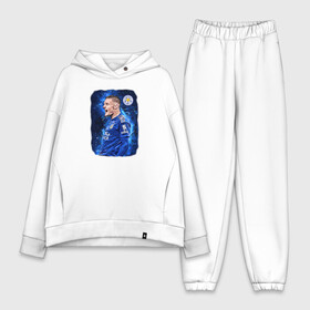 Женский костюм хлопок Oversize с принтом Джейми Варди   Jamie Vardy ,  |  | football | jamie vardy | king power | lester city | sport | англия | британия | джейми варди | известные личности | лестер сити | мужчинам | спорт | спортсмены | футбол | футболист | хобби | эмоции