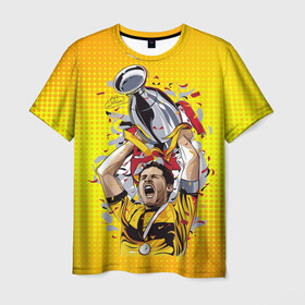 Мужская футболка 3D с принтом  Iker Casillas , 100% полиэфир | прямой крой, круглый вырез горловины, длина до линии бедер | casillas | football | iker | iker casillas | porto | real | real madrid | vdkarsvet | икер | икер касильяс | касильяс | потру | реал | реал мадрид | футбол