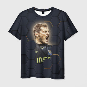 Мужская футболка 3D с принтом  Iker Casillas , 100% полиэфир | прямой крой, круглый вырез горловины, длина до линии бедер | casillas | football | iker | iker casillas | porto | real | real madrid | vdkarsvet | икер | икер касильяс | касильяс | потру | реал | реал мадрид | футбол