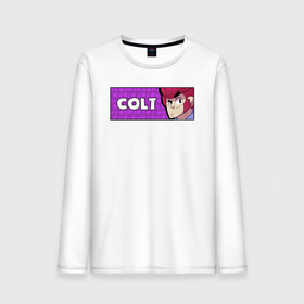 Мужской лонгслив хлопок с принтом COLT (ПЛАШКА) , 100% хлопок |  | android | brawl | brawl stars | clash | colt | game | stars | андроид | игра | кольт | мобильные игры