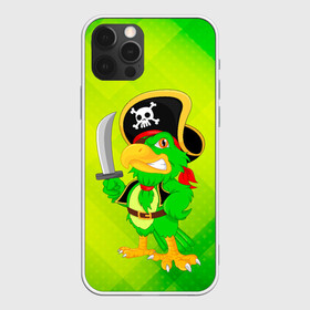 Чехол для iPhone 12 Pro Max с принтом Попугай пират , Силикон |  | капитан | пират | попугай | птица