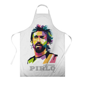 Фартук 3D с принтом Андреа Пирло , 100% полиэстер | общий размер — 65 х 85 см, ширина нагрудника — 26 см, горловина — 53 см, длина завязок — 54 см, общий обхват в поясе — 173 см. Принт на завязках и на горловине наносится с двух сторон, на основной части фартука — только с внешней стороны | andrea pirlo | fc juventus | андреа пирло | итальянский | тренер | фк ювентус | футболист