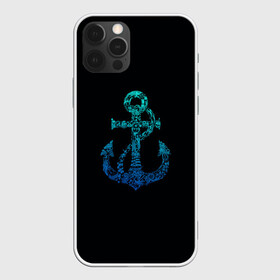 Чехол для iPhone 12 Pro Max с принтом Navy. Anchor , Силикон |  | anchor | fish | gradient | marine | mermaid | navy | ocean | octopus | sailor | sea | shark | ship | skull | treasure | whale | акула | градиент | кит | корабль | море | морской | моряк | океан | осьминог | русалка | рыба | сокровище | 