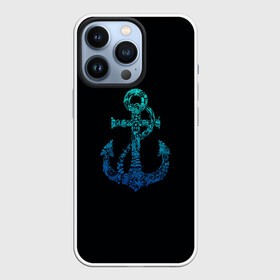 Чехол для iPhone 13 Pro с принтом Navy. Anchor ,  |  | anchor | fish | gradient | marine | mermaid | navy | ocean | octopus | sailor | sea | shark | ship | skull | treasure | whale | акула | градиент | кит | корабль | море | морской | моряк | океан | осьминог | русалка | рыба | сокровище | 