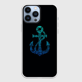 Чехол для iPhone 13 Pro Max с принтом Navy. Anchor ,  |  | anchor | fish | gradient | marine | mermaid | navy | ocean | octopus | sailor | sea | shark | ship | skull | treasure | whale | акула | градиент | кит | корабль | море | морской | моряк | океан | осьминог | русалка | рыба | сокровище | 