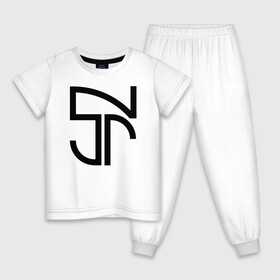 Детская пижама хлопок с принтом Неймар черный логотип , 100% хлопок |  брюки и футболка прямого кроя, без карманов, на брюках мягкая резинка на поясе и по низу штанин
 | Тематика изображения на принте: brazil | champions | fifa | junior | neymar | neymar jr | paris saint germain | psg | uefa | бразилия | джуниор | младший | наймар | неймар | пари сен жермен | петух | псж | сборная бразилии | уефа | фифа | футбик | футбол 
