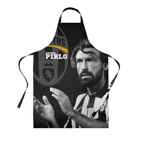 Фартук 3D с принтом Андреа Пирло , 100% полиэстер | общий размер — 65 х 85 см, ширина нагрудника — 26 см, горловина — 53 см, длина завязок — 54 см, общий обхват в поясе — 173 см. Принт на завязках и на горловине наносится с двух сторон, на основной части фартука — только с внешней стороны | andrea pirlo | fc juventus | андреа пирло | итальянский | тренер | фк ювентус | футболист