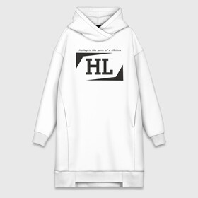 Платье-худи хлопок с принтом Hockey life   HL logo ,  |  | hl | hockey | logo | play off | sport | хоккей