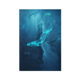 Обложка для паспорта матовая кожа с принтом ЗВЕЗДНЫЙ КИТ | STAR WHALE (Z) , натуральная матовая кожа | размер 19,3 х 13,7 см; прозрачные пластиковые крепления | mastodon | rorqual | whale | звездный кит | кит | китовый | космо кит | космосический | левиафан | мастадонт | мастак | столп