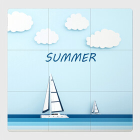 Магнитный плакат 3Х3 с принтом ПАРУСНИКИ | SUMMER (Z) , Полимерный материал с магнитным слоем | 9 деталей размером 9*9 см | ship | ships | summer | кораблик | кораблики | корабль | летняя | лето | лодочка | мореход | одинокая лодка | парусник | судно | яхта | яхты