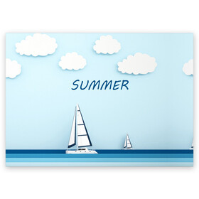 Поздравительная открытка с принтом ПАРУСНИКИ | SUMMER (Z) , 100% бумага | плотность бумаги 280 г/м2, матовая, на обратной стороне линовка и место для марки
 | ship | ships | summer | кораблик | кораблики | корабль | летняя | лето | лодочка | мореход | одинокая лодка | парусник | судно | яхта | яхты
