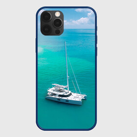 Чехол для iPhone 12 Pro с принтом ПАРУСНИК | SAILBOAT (Z) , силикон | область печати: задняя сторона чехла, без боковых панелей | boat | sailboat | ship | ships | кораблик | кораблики | корабль | лагуна | лодка | лодочка | мореход | одинокая лодка | парус | парусник | судно | яхта | яхты