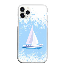 Чехол для iPhone 11 Pro матовый с принтом ОДИНОКАЯ ЛОДКА | SAILBOAT (Z) , Силикон |  | boat | sailboat | ship | ships | бумага | кораблик | кораблики | корабль | красный парус | лодка | лодочка на белом | мореход | одинокая лодка | оригами | парус | парусник | судно | яхта