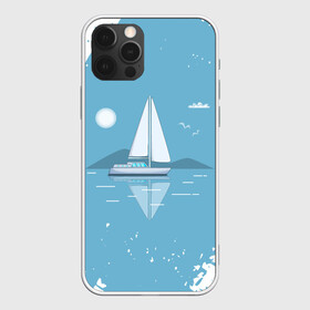 Чехол для iPhone 12 Pro Max с принтом ОДИНОКИЙ ПАРУСНИК | SAILBOAT (Z) , Силикон |  | boat | sailboat | ship | ships | бумага | кораблик | кораблики | корабль | красный парус | лодка | лодочка на белом | мореход | одинокая лодка | оригами | парус | парусник | судно | яхта