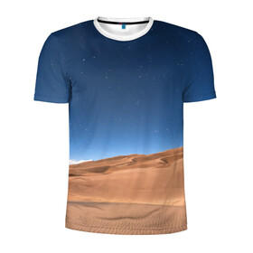Мужская футболка 3D спортивная с принтом Пустыня , 100% полиэстер с улучшенными характеристиками | приталенный силуэт, круглая горловина, широкие плечи, сужается к линии бедра | дюна | дюны | звёзды | небеса | небо | пейзаж | пейзажи | песок | песчаный | пустыни | пустыня