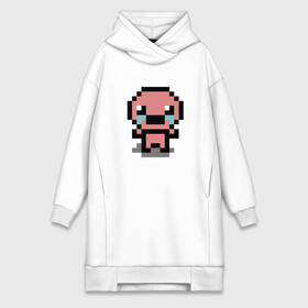 Платье-худи хлопок с принтом pixel isaac ,  |  | Тематика изображения на принте: character | cry | eyes | face | game | head | isaac | logo | pixel | sadness | tears | the binding of isaac | айзек | глаза | голова | грусть | жертвоприношение исаака | игра | лицо | лого | персонаж | пиксель | плачь | слезы