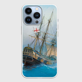 Чехол для iPhone 13 Pro с принтом The Sea Devil ,  |  | Тематика изображения на принте: ocean | sea | ship | summer | волны | океан | парусник