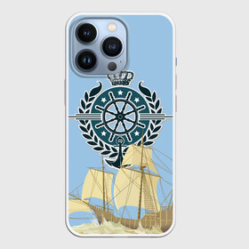 Чехол для iPhone 13 Pro с принтом At the helm ,  |  | ocean | sea | ship | summer | волны | океан | парусник