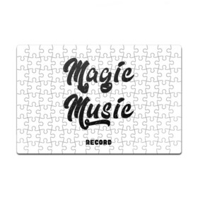 Головоломка Пазл магнитный 126 элементов с принтом Magic Music Record | Black on White , полимерный материал с магнитным слоем | 126 деталей, размер изделия —  180*270 мм | black on white | magic | music | record | белая | знаменитость | музыкант | черный на белом