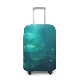 Чехол для чемодана 3D с принтом Дно морское , 86% полиэфир, 14% спандекс | двустороннее нанесение принта, прорези для ручек и колес | дно морское | море | морское царство | океан