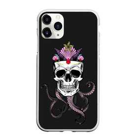 Чехол для iPhone 11 Pro Max матовый с принтом Octo-Queen , Силикон |  | abyss | crown | depth | ocean | octopus | queen | sea | shell | skull | water | вода | глубина | королева | корона | море | океан | осьминог | пучина | ракушка | череп