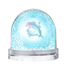 Игрушка Снежный шар с принтом Два дельфина , Пластик | Изображение внутри шара печатается на глянцевой фотобумаге с двух сторон | cute | dolphin | два дельфина | дельфин | дельфин в море | дельфинами | милый | мир | подводный