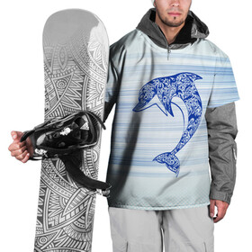 Накидка на куртку 3D с принтом Дельфин , 100% полиэстер |  | cute | dolphin | два дельфина | дельфин | дельфин в море | дельфинами | милый | мир | подводный