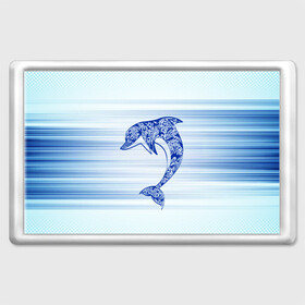Магнит 45*70 с принтом Дельфин , Пластик | Размер: 78*52 мм; Размер печати: 70*45 | cute | dolphin | два дельфина | дельфин | дельфин в море | дельфинами | милый | мир | подводный