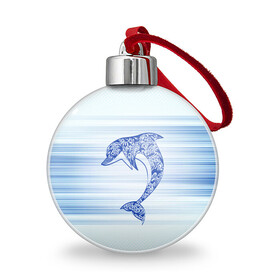 Ёлочный шар с принтом Дельфин , Пластик | Диаметр: 77 мм | cute | dolphin | два дельфина | дельфин | дельфин в море | дельфинами | милый | мир | подводный