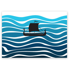 Поздравительная открытка с принтом Корабль , 100% бумага | плотность бумаги 280 г/м2, матовая, на обратной стороне линовка и место для марки
 | sailboat | кораблик | корабль | лодка | парус | паруса | парусная лодка | тату | татуировка | черные