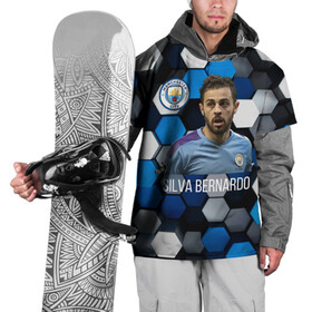 Накидка на куртку 3D с принтом Silva Bernardo Манчестер Сити , 100% полиэстер |  | manchester city | бернарду силва | манчестер сити | сборная португалии | футбол | футболист