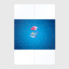 Магнитный плакат 2Х3 с принтом Дельфин с воздушными шариками , Полимерный материал с магнитным слоем | 6 деталей размером 9*9 см | cute | dolphin | два дельфина | дельфин | дельфин в море | дельфинами | милый | мир | подводный