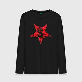 Мужской лонгслив хлопок с принтом Sepultura: star , 100% хлопок |  | Тематика изображения на принте: black | brazil | death | metall | rock | sepultura