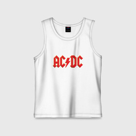 Детская майка хлопок с принтом AC DC ,  |  | Тематика изображения на принте: ac | ac dc | ac|dc | angus young | dc. logo | hard | rock | ангус янг | логотип