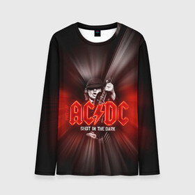 Мужской лонгслив 3D с принтом AC/DC: Angus Young , 100% полиэстер | длинные рукава, круглый вырез горловины, полуприлегающий силуэт | ac | ac dc | ac|dc | angus young | dc. logo | hard | rock | ангус янг | логотип