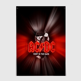 Постер с принтом AC/DC: Angus Young , 100% бумага
 | бумага, плотность 150 мг. Матовая, но за счет высокого коэффициента гладкости имеет небольшой блеск и дает на свету блики, но в отличии от глянцевой бумаги не покрыта лаком | ac | ac dc | ac|dc | angus young | dc. logo | hard | rock | ангус янг | логотип