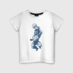 Детская футболка хлопок с принтом Марадона - Рука Бога , 100% хлопок | круглый вырез горловины, полуприлегающий силуэт, длина до линии бедер | argentina | maradona | messi | sport | аргентина | гол | диего | марадона | месси | мяч | рука бога | спорт | футбол | чемпион
