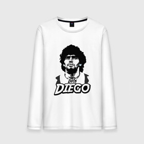 Мужской лонгслив хлопок с принтом Dios Diego , 100% хлопок |  | argentina | maradona | messi | sport | аргентина | гол | диего | марадона | месси | мяч | рука бога | спорт | футбол | чемпион