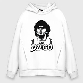 Мужское худи Oversize хлопок с принтом Dios Diego , френч-терри — 70% хлопок, 30% полиэстер. Мягкий теплый начес внутри —100% хлопок | боковые карманы, эластичные манжеты и нижняя кромка, капюшон на магнитной кнопке | argentina | maradona | messi | sport | аргентина | гол | диего | марадона | месси | мяч | рука бога | спорт | футбол | чемпион