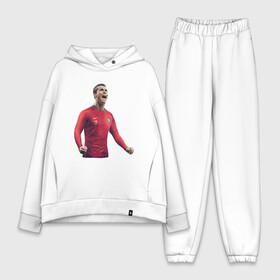 Женский костюм хлопок Oversize с принтом Cristiano Ronaldo ,  |  | 07 | 7 | cristiano ronaldo | juventus | manchester united | national team | portugal | real madrid | soccer | soccer player | криштиану роналду | манчестер юнайтед | нападающий | португалия | реал мадрид | роналдо | сборная | футбол | фут