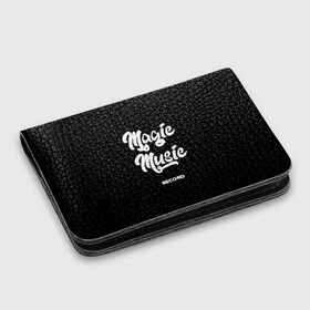 Картхолдер с принтом с принтом Magic Music Record White on Black , натуральная матовая кожа | размер 7,3 х 10 см; кардхолдер имеет 4 кармана для карт; | magic | music | record | white on black | белая | белый на черном | знаменитость | музыкант