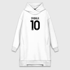 Платье-худи хлопок с принтом Dybala 10 номер Ювентус ,  |  | 10 | ac milan | champions | fifa | juve | juventus | juvi | paulo dybala | soccer | uefa | дубала | лига чемпионов | номер | пауло дибала | сборная аргентины | спорт | уефа | фифа | фк | футбол | футболист | футбольный клуб | 