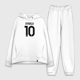 Женский костюм хлопок Oversize с принтом Dybala 10 номер Ювентус ,  |  | 10 | ac milan | champions | fifa | juve | juventus | juvi | paulo dybala | soccer | uefa | дубала | лига чемпионов | номер | пауло дибала | сборная аргентины | спорт | уефа | фифа | фк | футбол | футболист | футбольный клуб | 